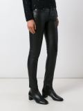 leather-look skinny trousers