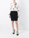 burned effect floral dress