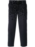 animal print cropped tapered trousers