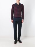 plaid longsleeved polo shirt