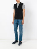 sleeveless v-neck cardigan