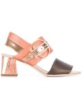 metallic detail sandals