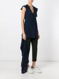 asymmetric draped top