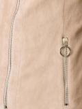 zipped leather jacket 