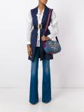 embellished denim shoulder bag