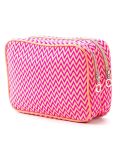 zig zag pattern make-up bag
