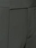 raised seam straight leg trousers