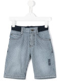 striped denim shorts