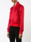 zipped bomber jacket