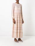 lace detail sheer dress