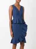 ruffled peplum dress