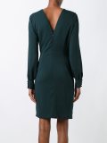 draped shirt dress