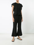 ruffled shortsleeved blouse