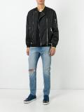 zipped biker jacket 