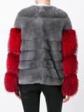 collarless zipped jacket