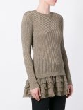 ruffled hem jumper