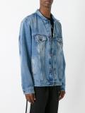 'Diagonal Spray' denim jacket