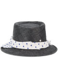 'Ed' straw Hat with Polka Dot Band