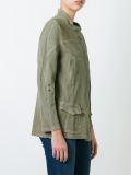 banded collar multi-pockets jacket