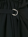 gathered V-neck mini dress