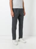 drawstring straight trousers
