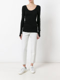 thumbhole slim-fit T-shirt