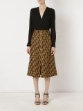 printed midi flared skirt