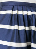 gathered striped skirt