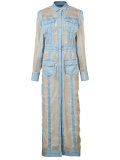 silk inset shirt dress