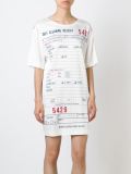 dry cleaning receipt印花T恤式连衣裙