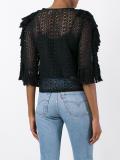 embroidered crochet fringed blouse