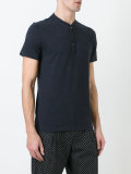 collarless polo shirt  