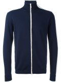 bi-colour zip cardigan