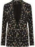 open front printed blazer