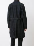 checked trench coat 