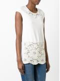 embellished lace panel T-shirt 