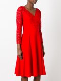floral lace flared dress
