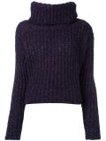 ribbed roll neck jumper