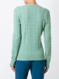 cable knit v neck jumper