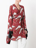 long wrap blouse
