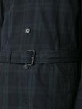 checked trench coat 