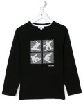 snowboarder print T-shirt