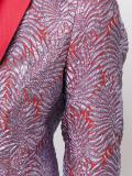 metallic smoking jacket 