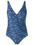 V neck printed swimsuit