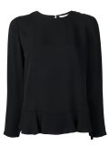 ruffled hem blouse