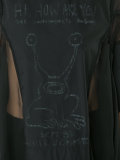 sheer panel dress