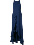 ruffle slit gown