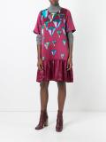 printed flared dress