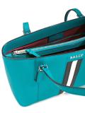 striped trim tote bag 