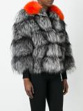 zipped fur jacket
